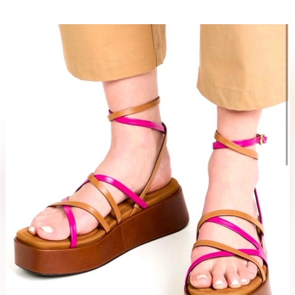 Rag&Bone Strappy Platform Leather Sandals View 4